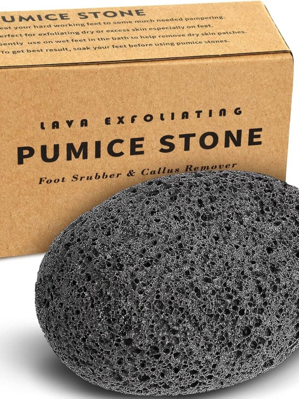 Natural Pumice Stone for Feet - Lava Foot Exfoliator Scrubber Pedicure Tools, De
